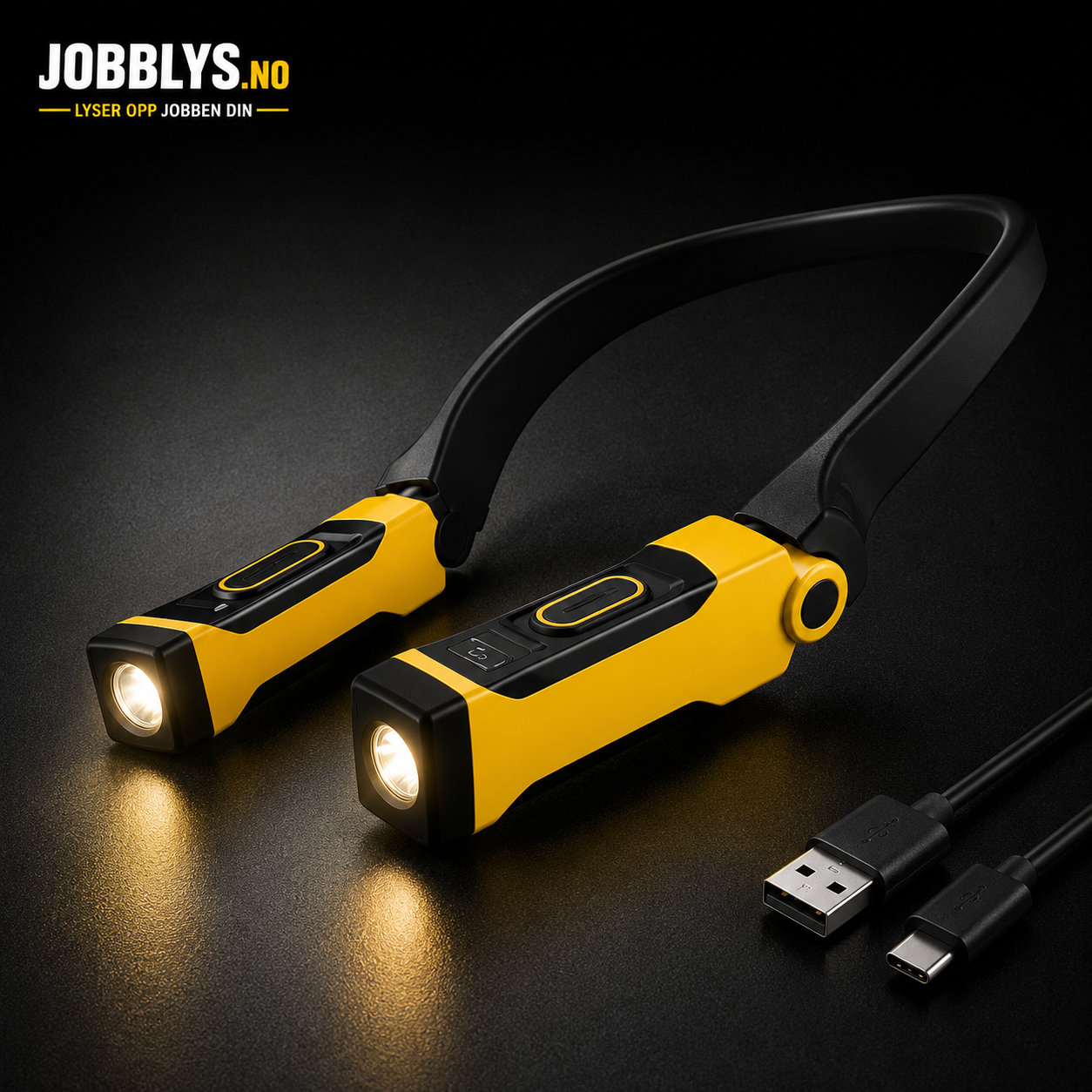 Oppladbar LED nakkelykt