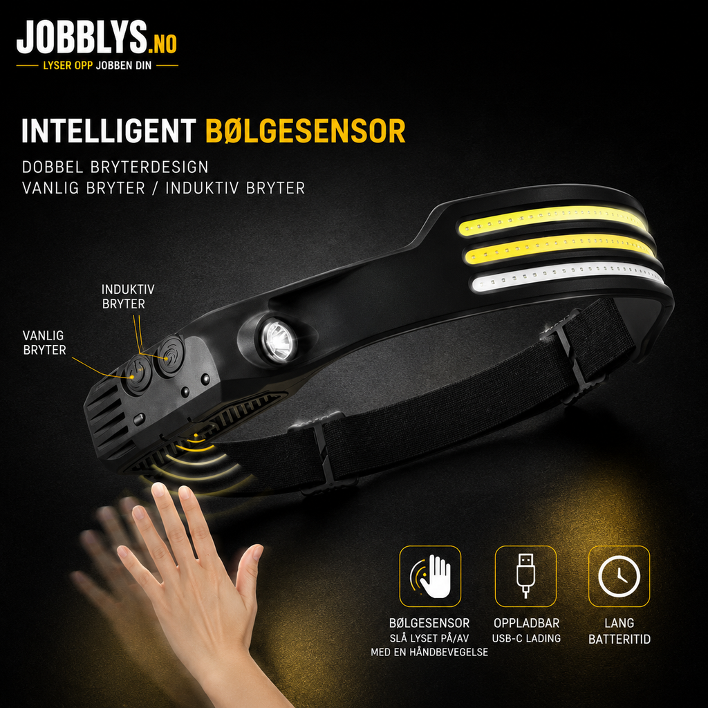 Hodelykt med bevegelsessensor