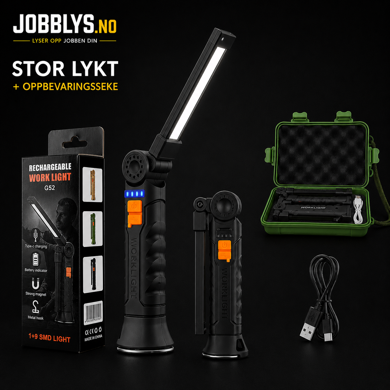 Bærbar COB arbeidslykt